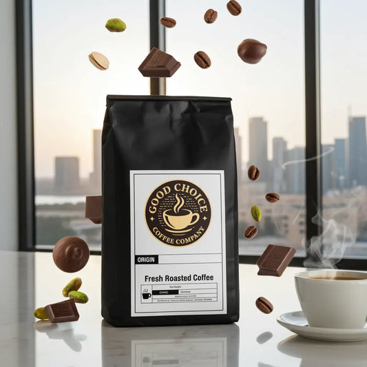 Dubai Chocolate flavored coffee - Good Choice Coffee Company