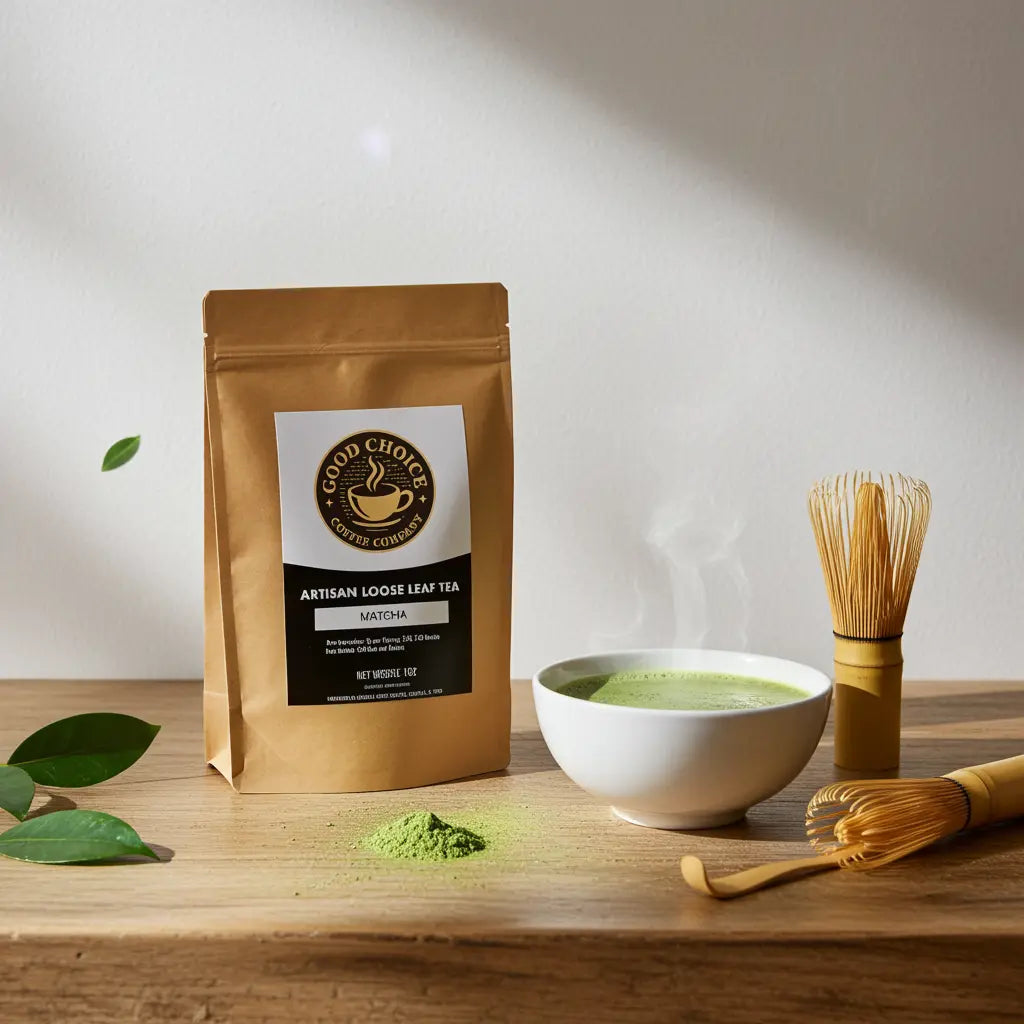 Matcha Tea ceremonial-grade Good Choice Coffee Company