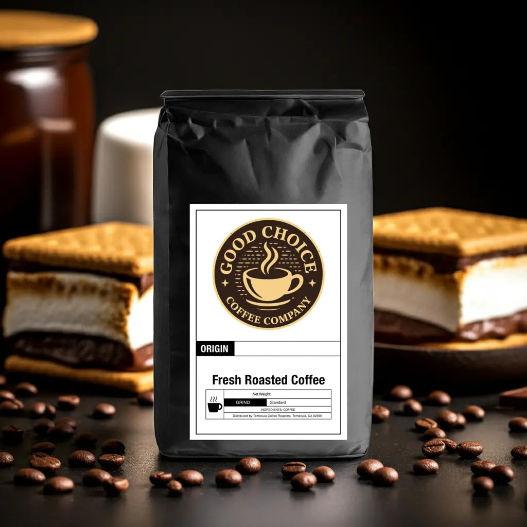 S'more's flavored coffee Good Choice Coffee Company
